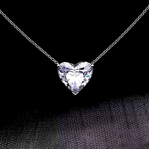 💎 New Simulated 💎 Sterling Silver 💗 Necklace 💎 - Picture 2 of 5